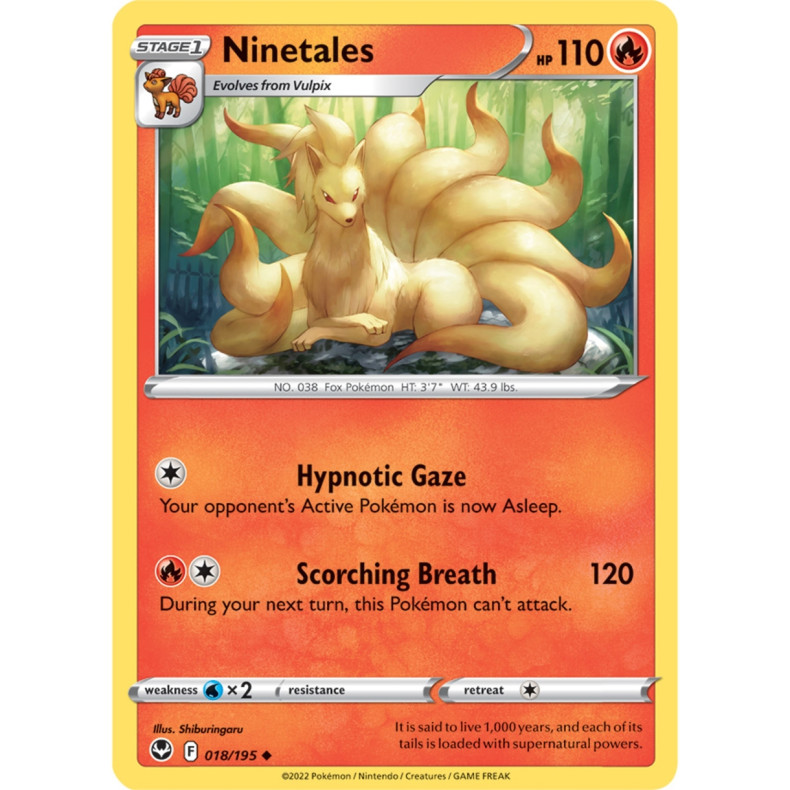 Ninetales 018/195 - Silver Tempest Enkeltkort