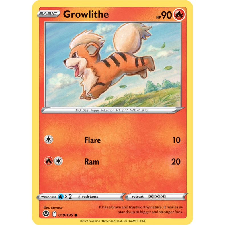Growlithe 019/195 - Silver Tempest Enkeltkort