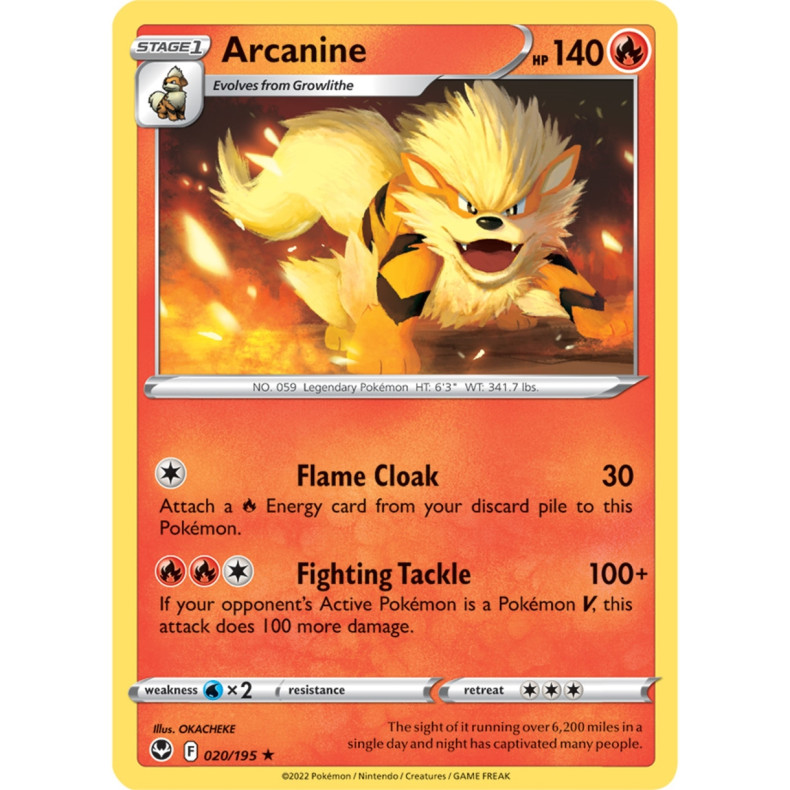 Arcanine 020/195 - Silver Tempest Enkeltkort