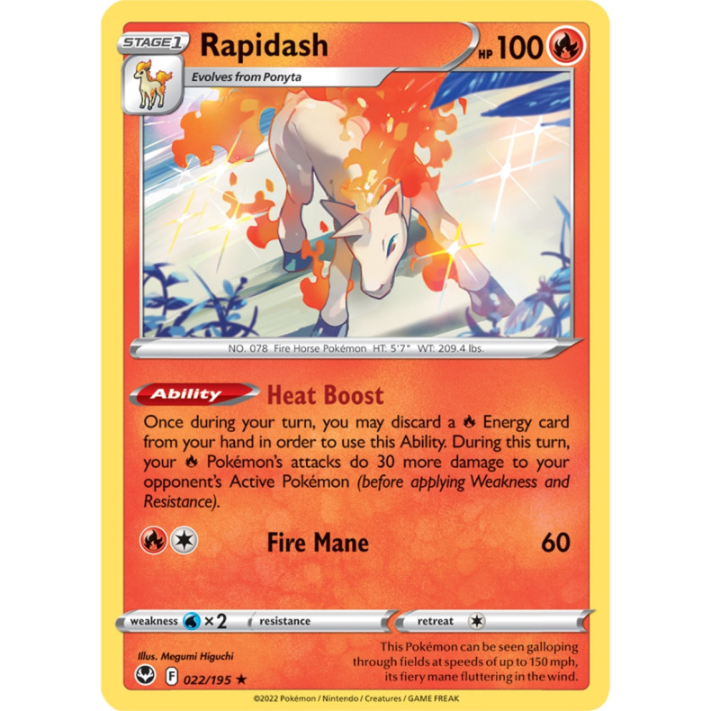 Rapidash 022/195 - Silver Tempest Enkeltkort