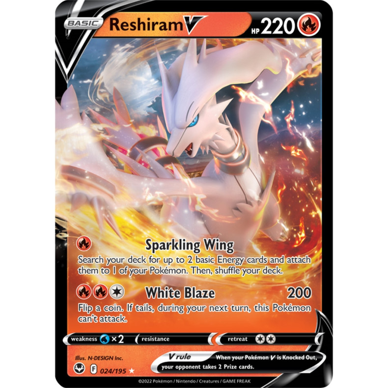 Reshiram V 024/195 - Silver Tempest Enkeltkort