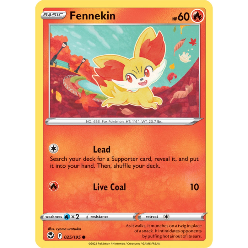 Fennekin 025/195 - Silver Tempest Enkeltkort