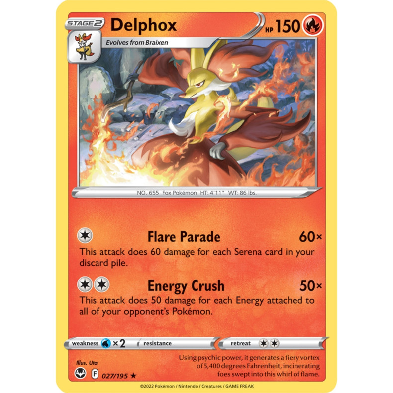 Delphox 027/195 - Silver Tempest Enkeltkort