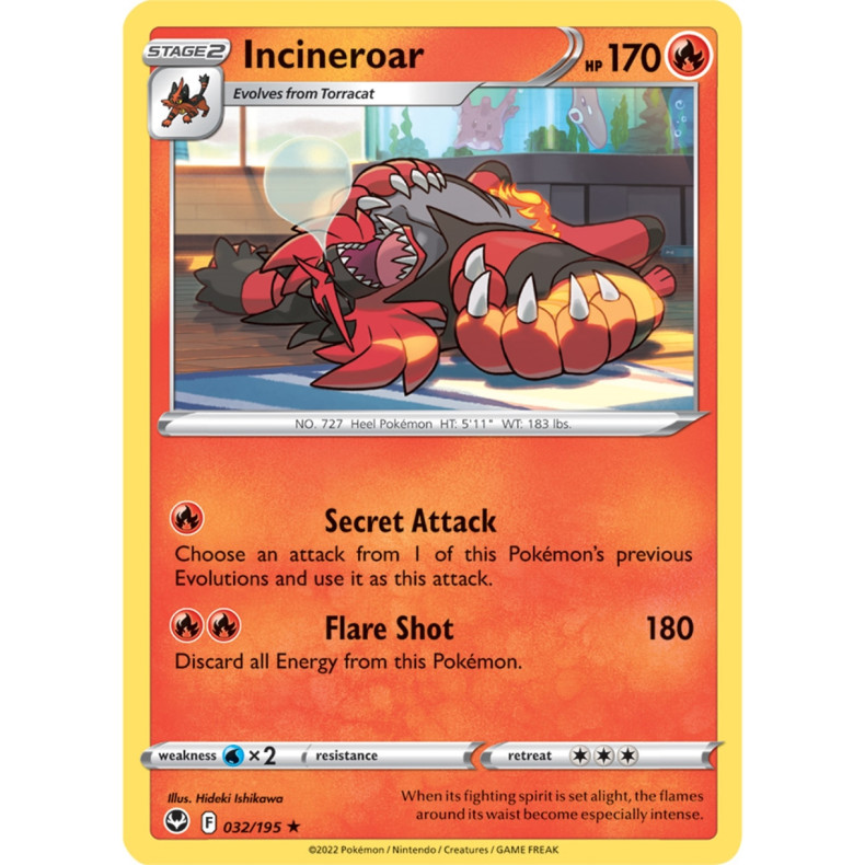 Incineroar 032/195 - Silver Tempest Enkeltkort