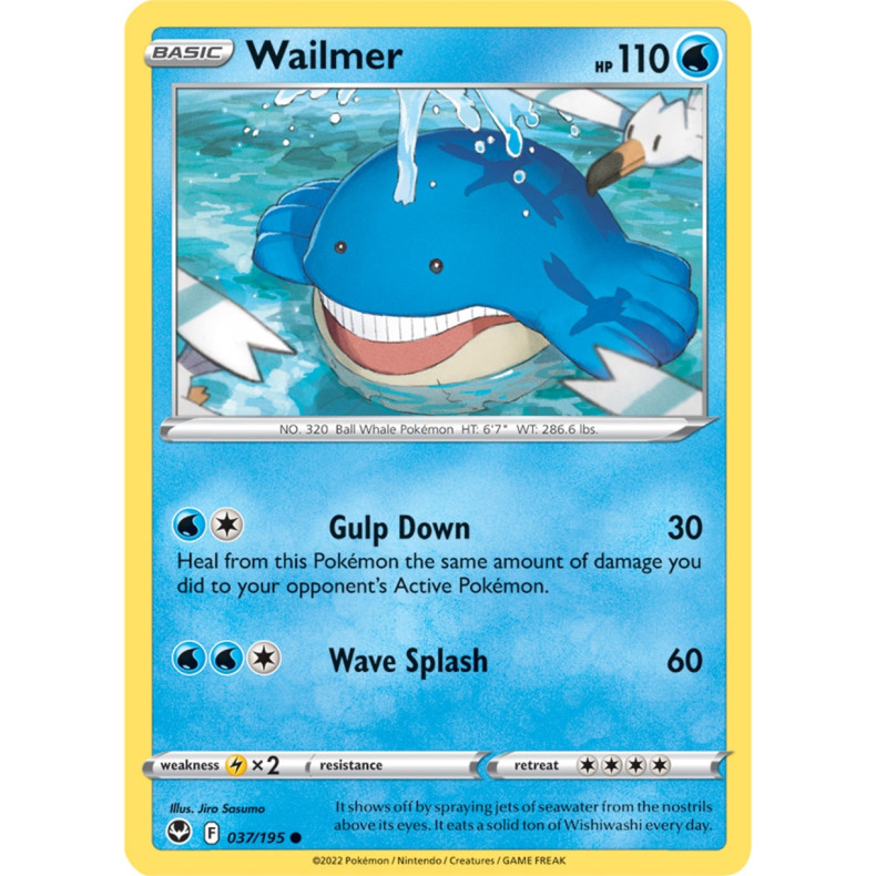 Wailmer 037/195 - Silver Tempest Enkeltkort