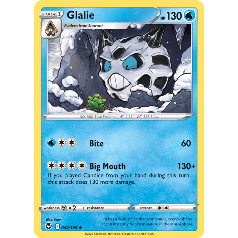 Glalie 042/195 - Silver Tempest Enkeltkort