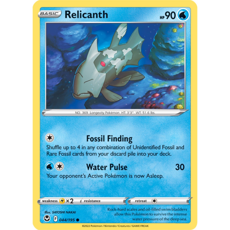 Relicanth 044/195 - Silver Tempest Enkeltkort