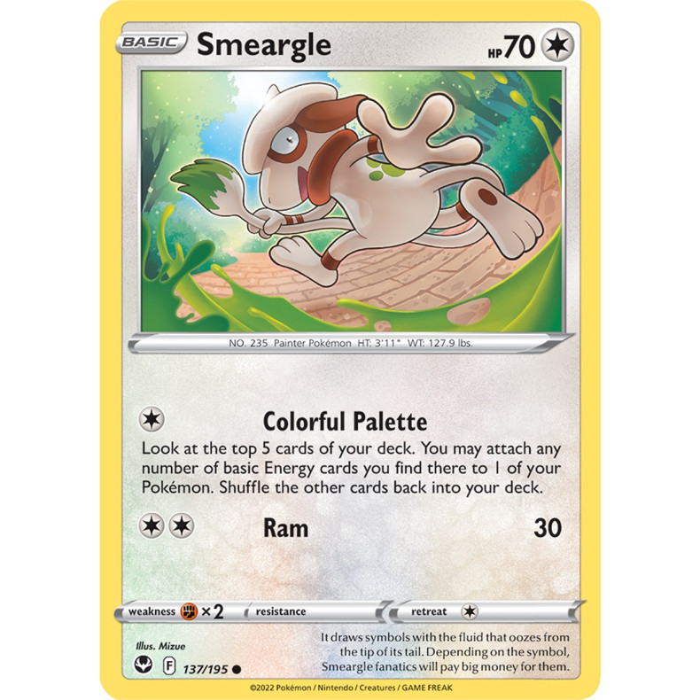 Smeargle 137/195 - Silver Tempest Enkeltkort