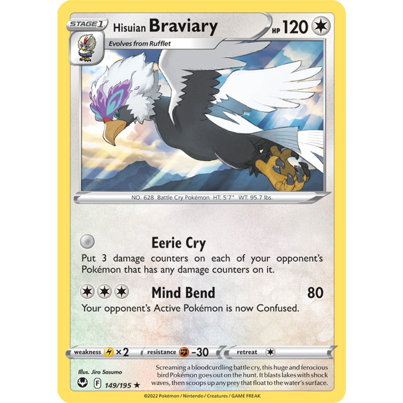 Hisuian Braviary 149/195 - Silver Tempest Enkeltkort