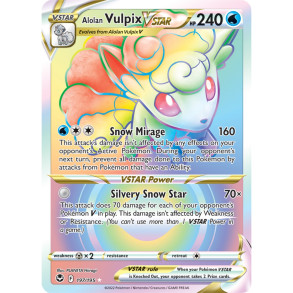 Alolan Vulpix VSTAR 197/195 - Silver Tempest Enkeltkort