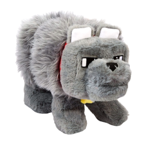 A Minecraft Movie Plush Figure Dennis the Wolf 20 cm