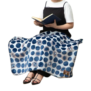 My Neighbor Totoro Fleece blanket Soot Sprite silhouette GREY 70 x 100 cm