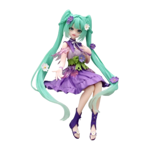 Hatsune Miku Noodle Stopper PVC Statue Flower Fairy Cosmos Purple Color Ver. 14 cm