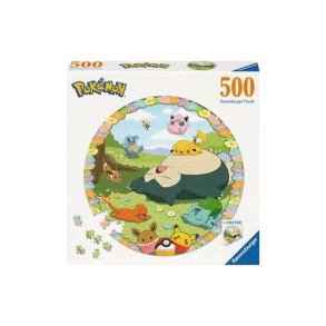 Pokmon Round Jigsaw Puzzle Flowery Pokmon (500 pieces)