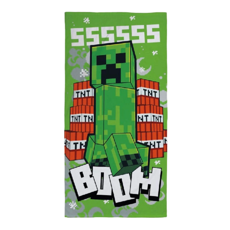 Minecraft Towel Creeper Boom 70 x 140 cm