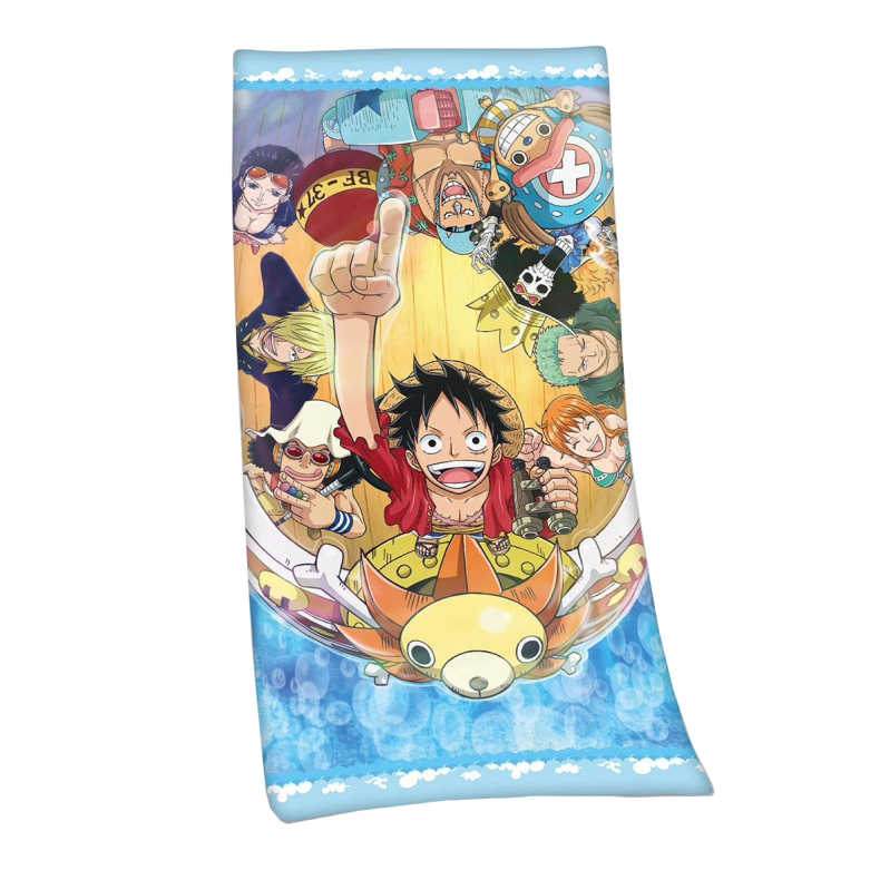 One Piece Velour Towel Straw Hat Pirates